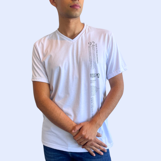 Camiseta blanca manga corta con estampado